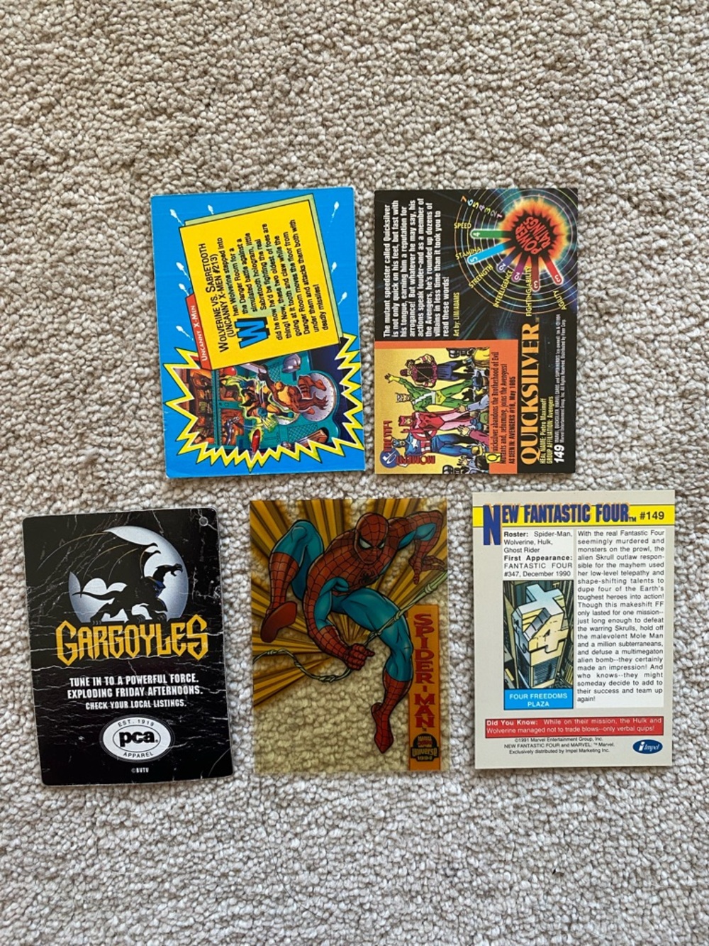 Vintage Random X-Men & Spider-Man Trading Cards Lot - Picture 6 of 9